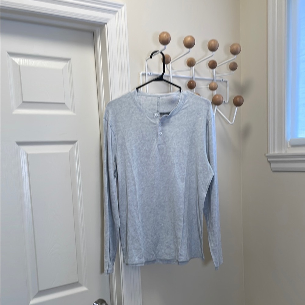 Lululemon - Classic Henley Long Sleeve Shirt - Grey - S